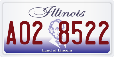 IL license plate A028522