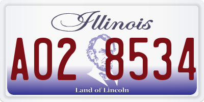 IL license plate A028534