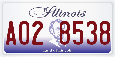 IL license plate A028538