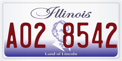 IL license plate A028542
