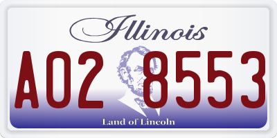 IL license plate A028553