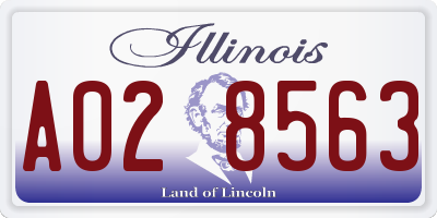 IL license plate A028563