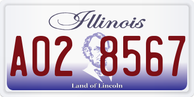IL license plate A028567