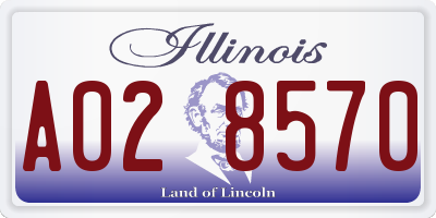 IL license plate A028570