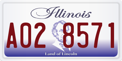 IL license plate A028571