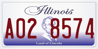 IL license plate A028574