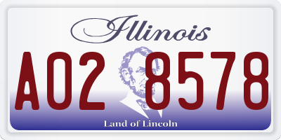 IL license plate A028578