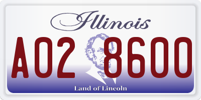 IL license plate A028600
