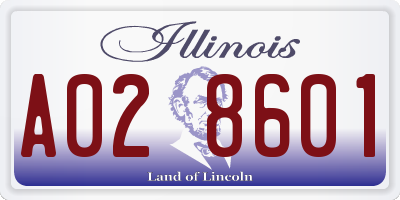 IL license plate A028601