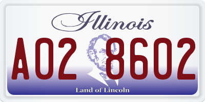 IL license plate A028602