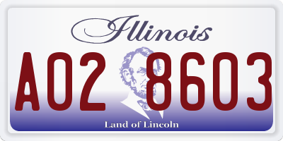 IL license plate A028603