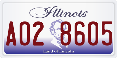 IL license plate A028605