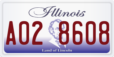 IL license plate A028608