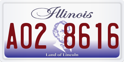 IL license plate A028616
