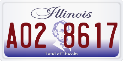 IL license plate A028617