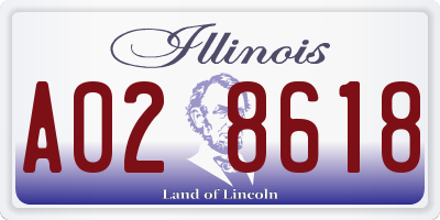 IL license plate A028618