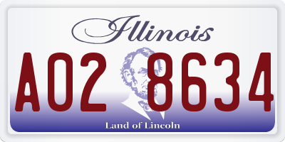 IL license plate A028634