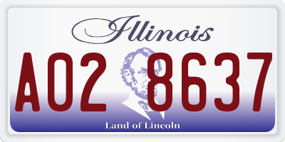 IL license plate A028637