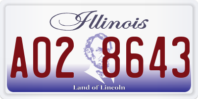 IL license plate A028643