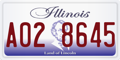IL license plate A028645