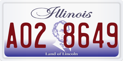 IL license plate A028649
