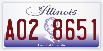 IL license plate A028651