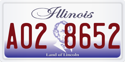 IL license plate A028652