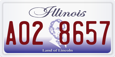 IL license plate A028657