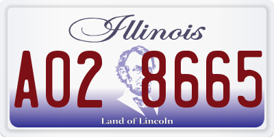 IL license plate A028665
