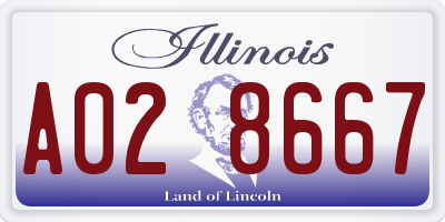 IL license plate A028667