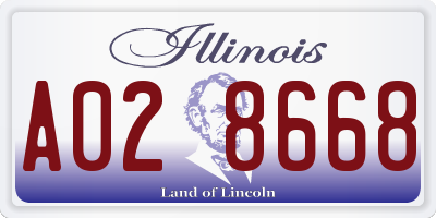 IL license plate A028668