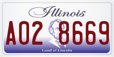IL license plate A028669