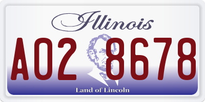 IL license plate A028678