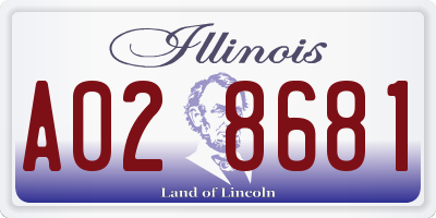 IL license plate A028681