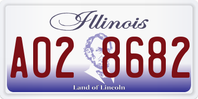 IL license plate A028682