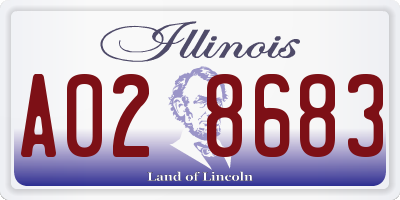 IL license plate A028683