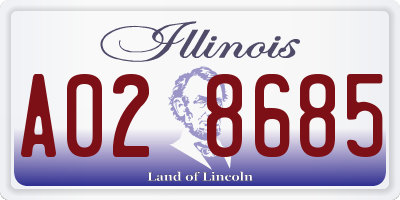 IL license plate A028685