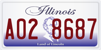 IL license plate A028687