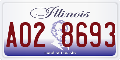 IL license plate A028693