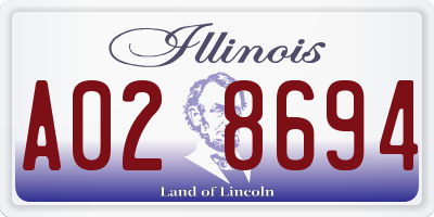 IL license plate A028694
