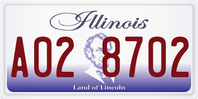 IL license plate A028702