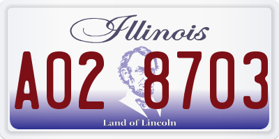 IL license plate A028703