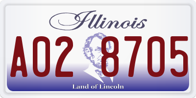 IL license plate A028705