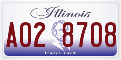 IL license plate A028708