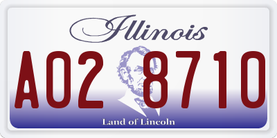 IL license plate A028710