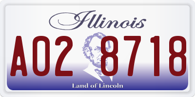 IL license plate A028718