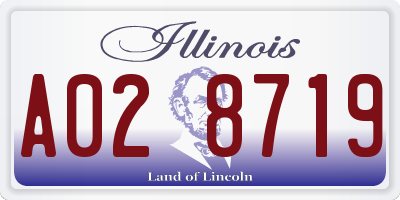 IL license plate A028719