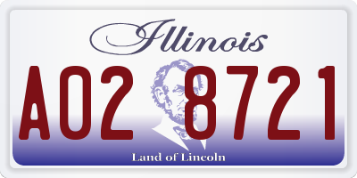 IL license plate A028721