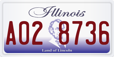 IL license plate A028736