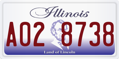 IL license plate A028738